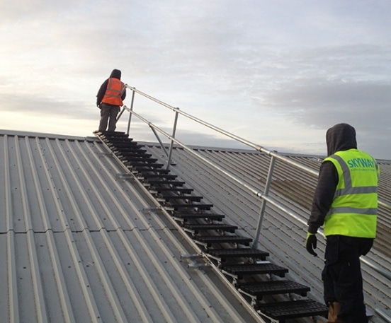 Safety Handrails In Use