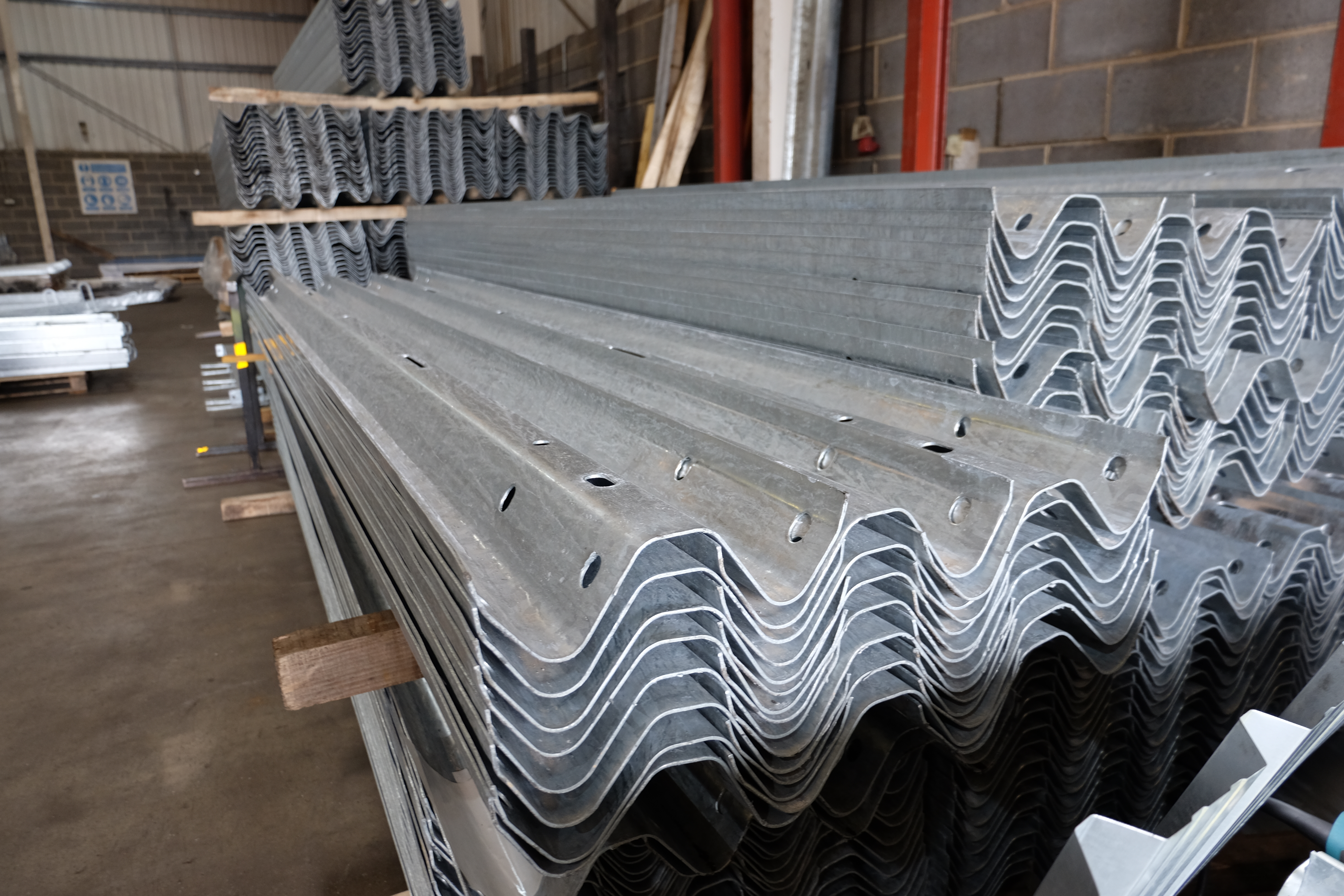 Galvanised steel barriers